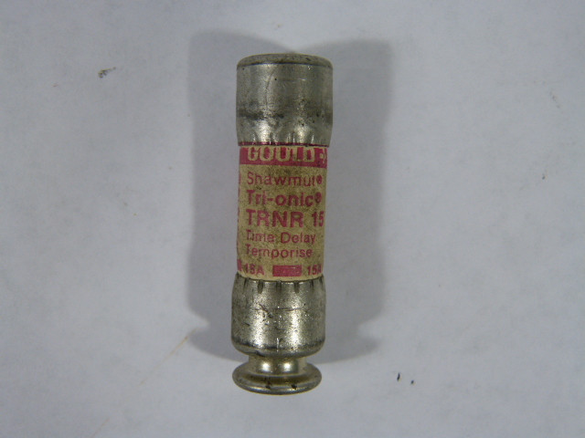 Gould Shawmut TRNR15 Time Delay Tri-onic Fuse 15A  USED