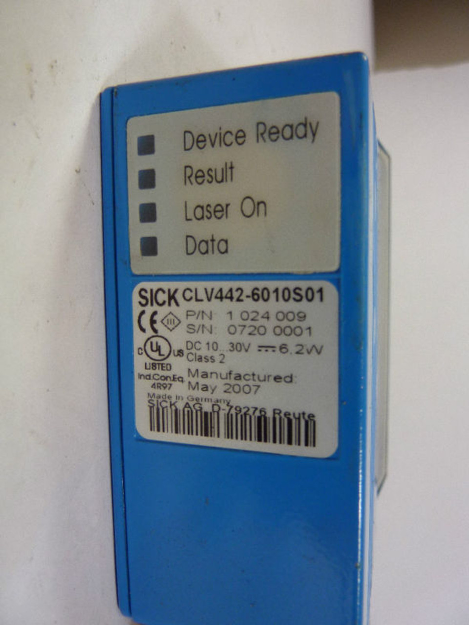 Sick CLV442-6010S01 Oscillating Mirror Scanner USED