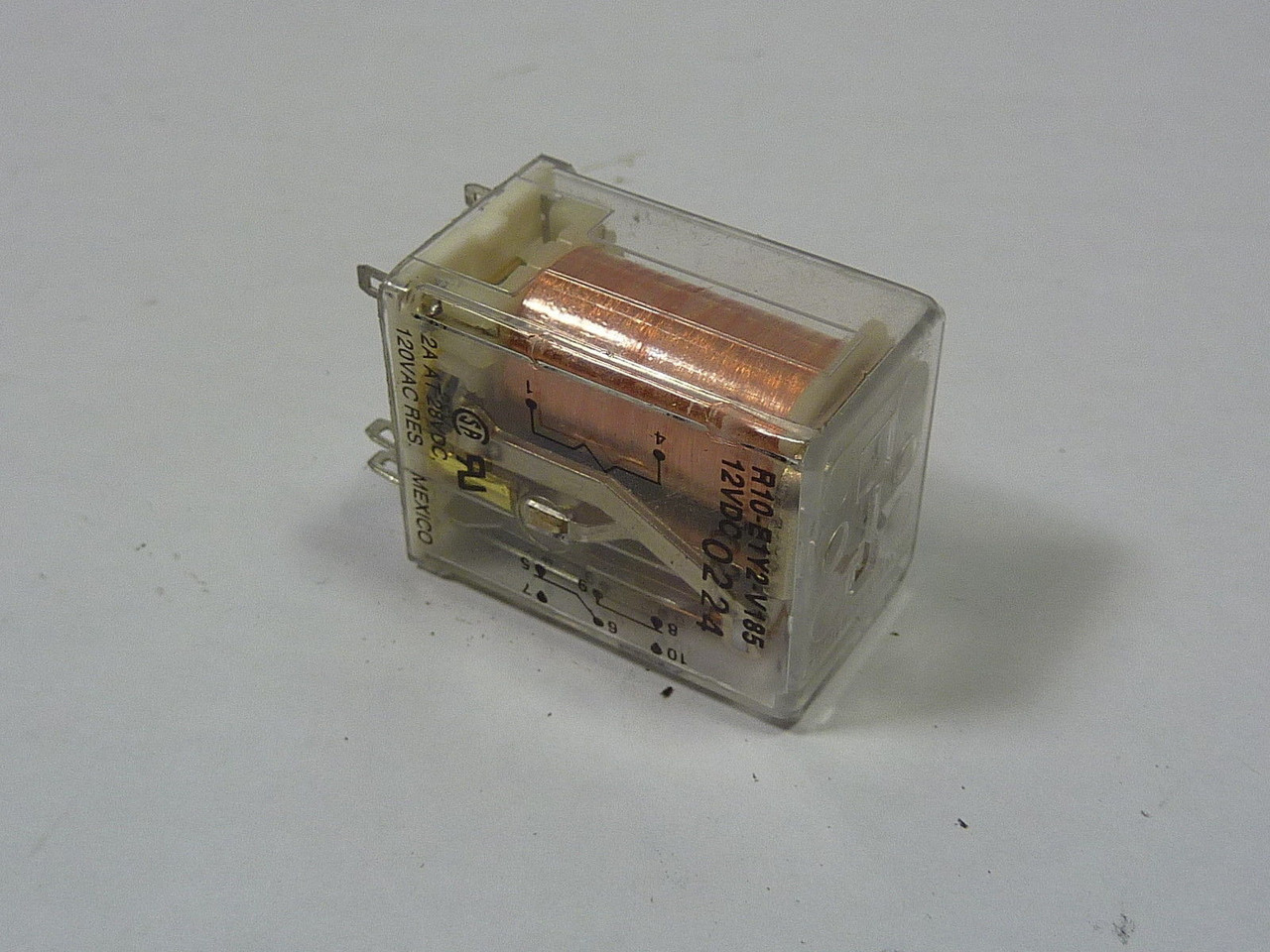 P&B R10-E1-Y2-V185 General Purpose Relay 12VDC 3A USED