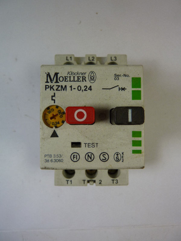 Moeller PKZM1-0 24 Starter 0.16-0.24 Amp USED