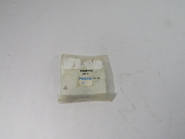 Festo 153439 QSK-4 QSMK-4 Push-In Connector Self-Sealing 4mm Tubing OD NWB