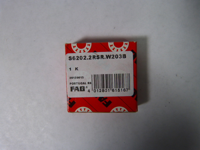 FAG S6202.2RSR.W203B Deep Groove Ball Bearing 35mmOD 15mmID 11mmW NEW