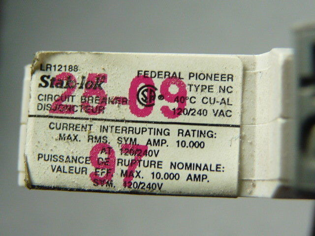 Federal Pacific NC040CP NC140 Circuit Breaker 40A 1-Pole White Case USED