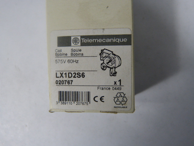 Telemecanique LX1D2S6 Coil for Contactor 575VAC ! NEW !