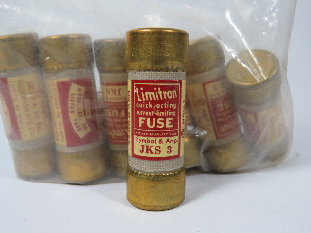 Limitron JKS-3 Quick Acting Current Limiting Fuse 3A 600V Lot of 10 USED