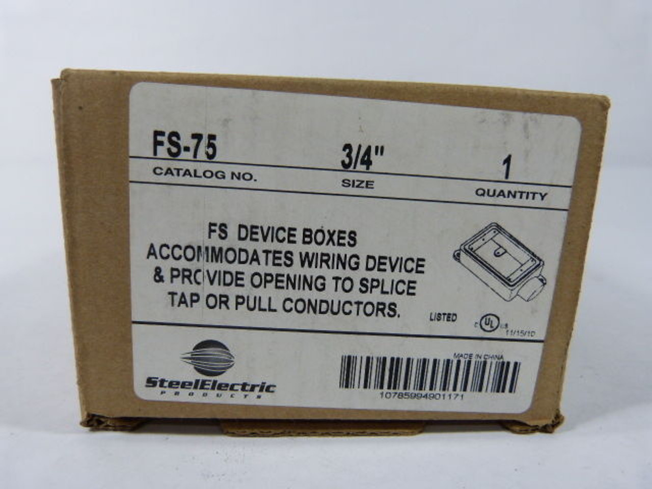 Steel Electric FS-75 FS Device Box 3/4" ! NEW !