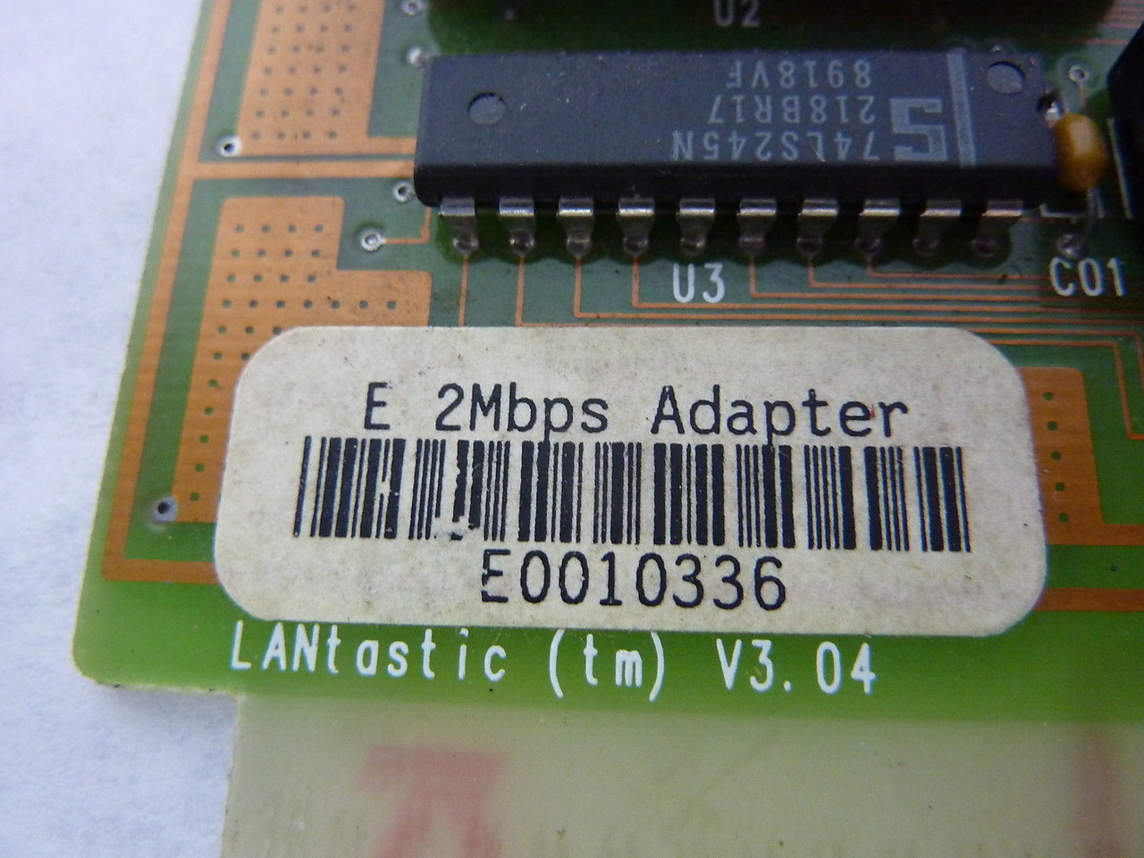 Lantastic E0010336  2.0 Mb Adapter Card USED
