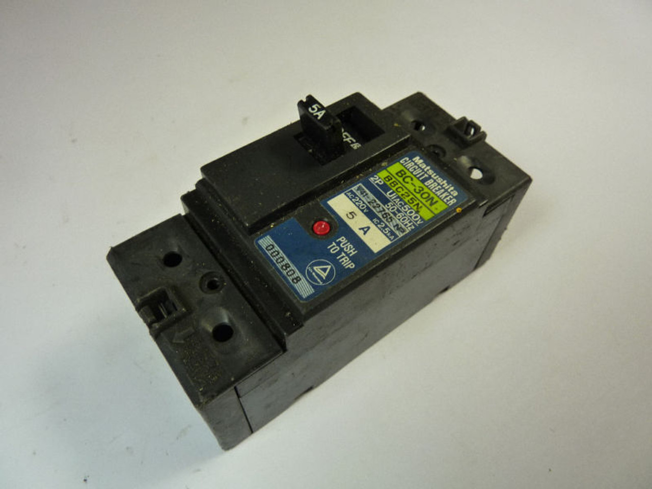 Matsushta BC-30N Breaker 5 Amp 2 Pole USED