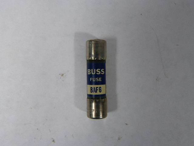 Bussmann BAF-6 Fast Acting Fuse 6A 250V USED