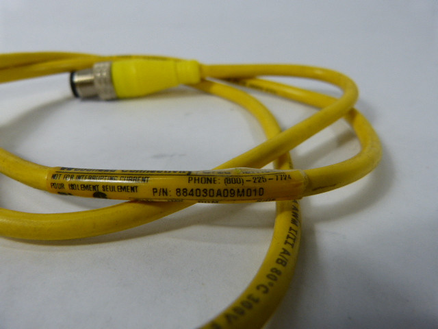 Brad Harrison 884030A09M010 Cordset 4Pin M/F 250V 4A 1m USED