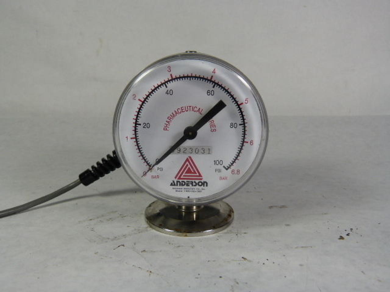 Anderson Series 0-6.8 psi Pressure Gauge USED