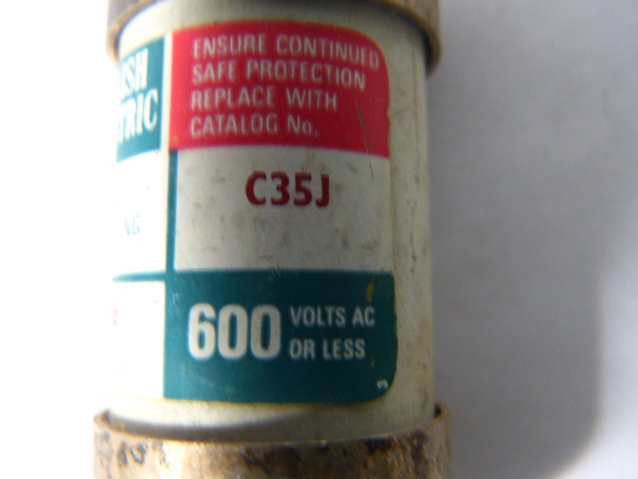 English Electric C35J Fuse 35 Amp 600 Vac USED