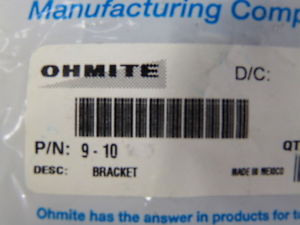 Ohmite 9-10 Resistor Brackets ! NEW !