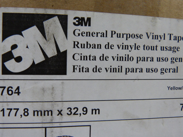 3M #764-R General Purpose Vinyl Tape Red 7"x36yds ! NOP !