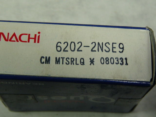 Nachi 6202-2NSE9 Deep Groove Ball Bearing 35mmOD 15mmID 11mmW NEW