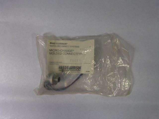 Brad Harrison 70098 Micro-Change Molded Connector 2-Pin NWB