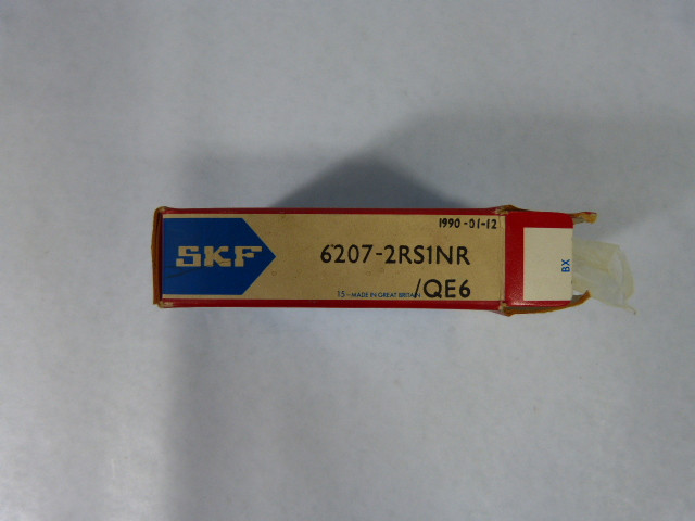 SKF 6207-2RS1NR/QE6 Deep Groove Ball Bearing 72mmOD 35mmID 17mmW NEW
