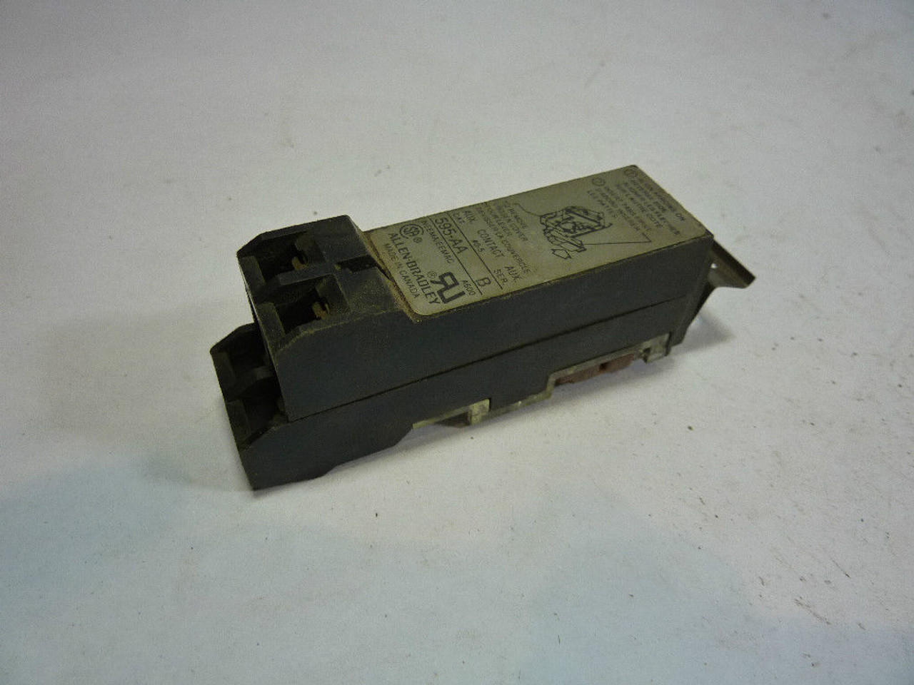 Allen-Bradley 595-AA Series B Auxiliary Contact 600V 2NO USED