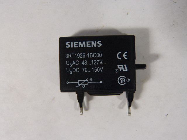 Siemens 3RT1926-1BC00 Surge Suppressor 48-127V USED
