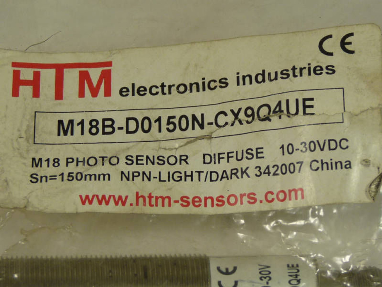 HTM Photosensor Diffuse 10-30VDC M18B-D0150N-CX9Q4UE !