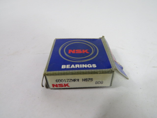 NSK 6001ZZNR Deep Groove Ball Bearing 28mmOD 12mmID 8mmW NEW