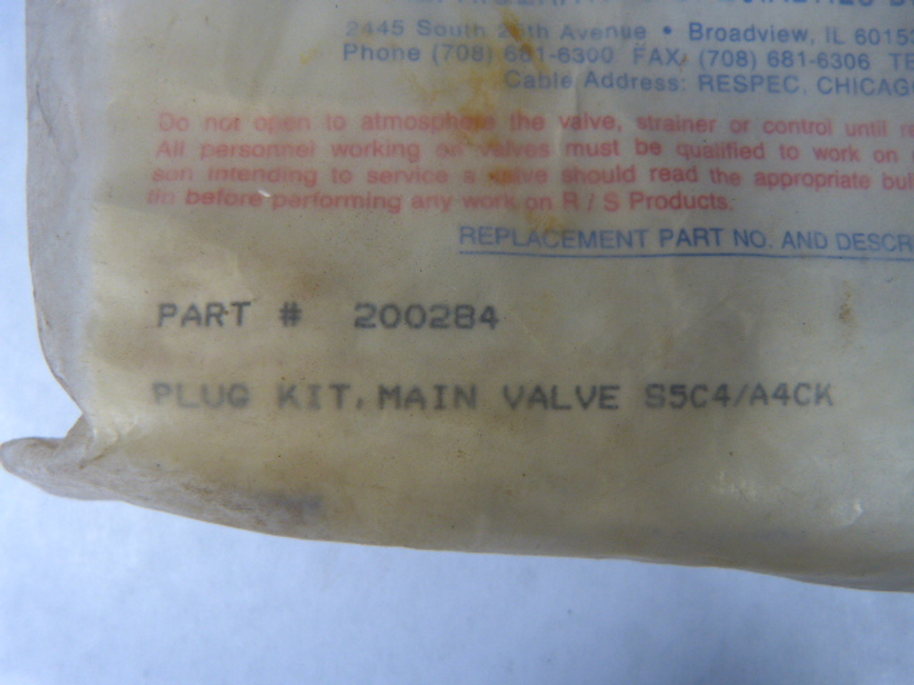 Parker 200284 Plug Kit for Main Valve DIRTY BAG NWB