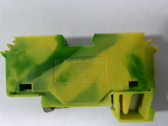 Wago 283-607 Terminal Block - Yellow/Green USED