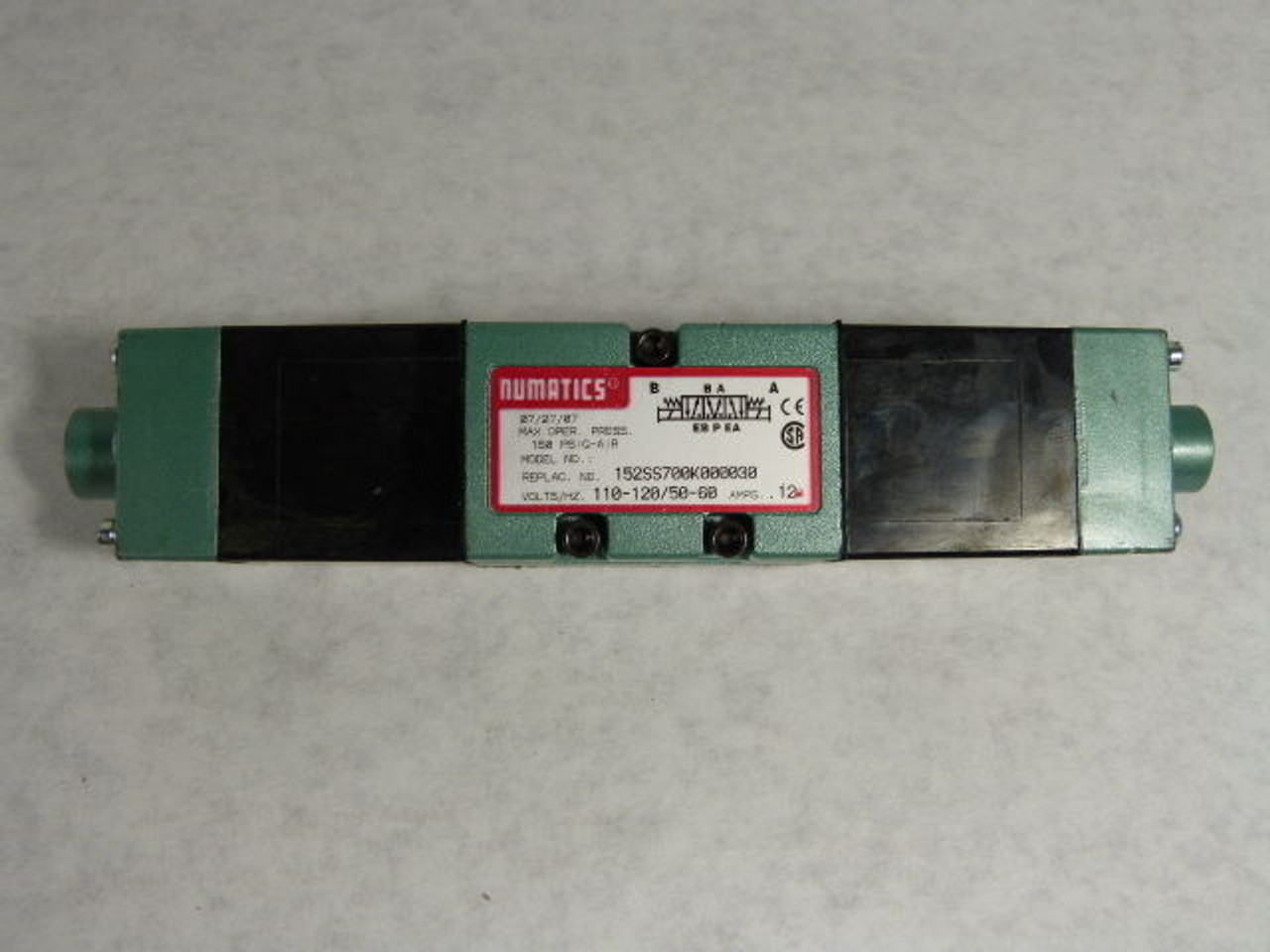 Numatics 152SS700K000030 MK15 3-Position Double Solenoid Valve USED