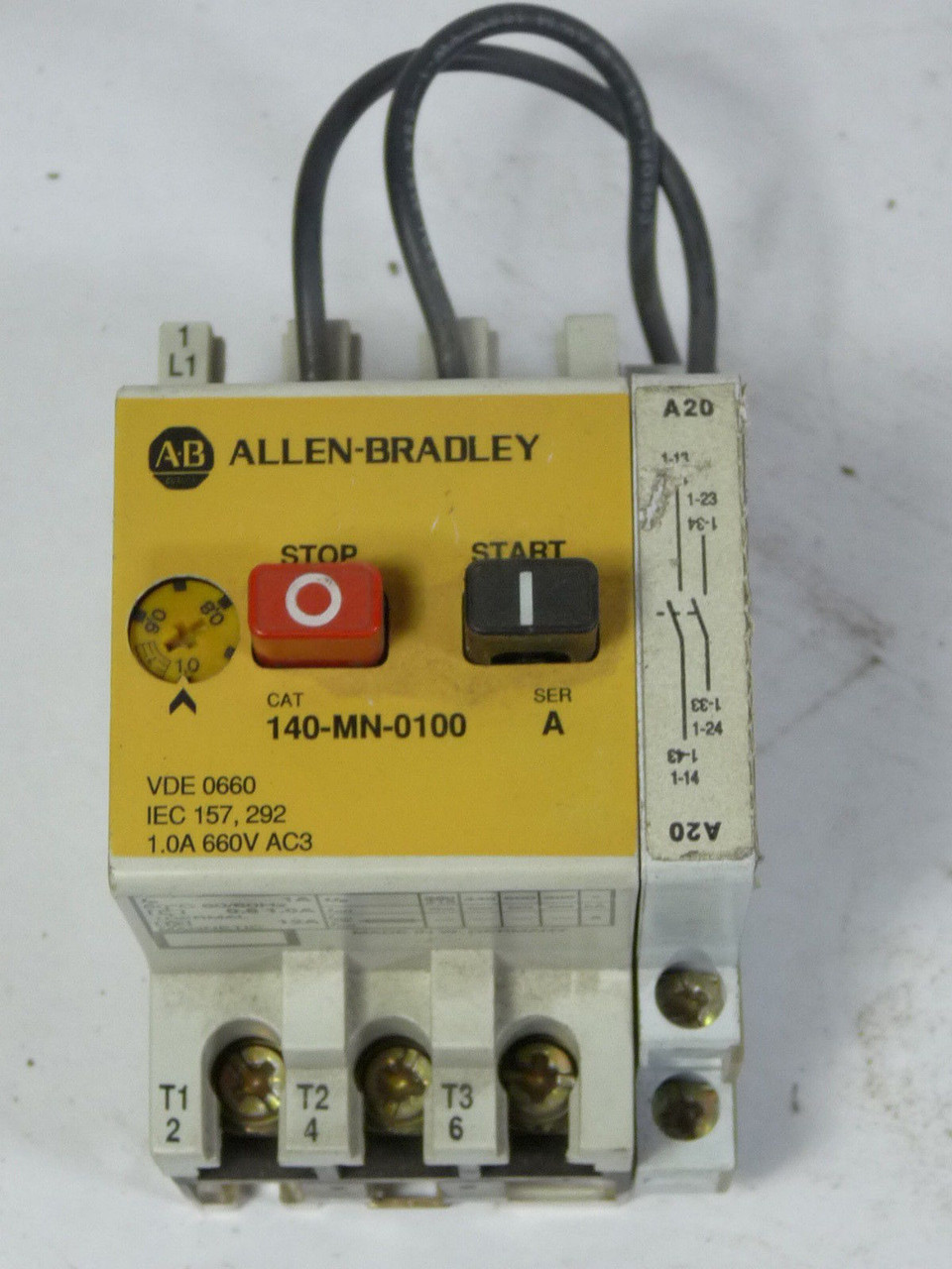 Allen-Bradley 140-MN-0100 Series A Manual Starter IEC 0.63-1.0A USED