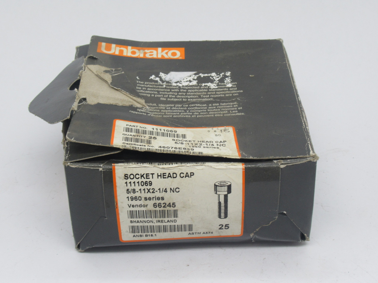 Unbrako 1111069 Socket Head Cap Screw 5/8-11x2-1/4 LOT OF 14 ! NOP !