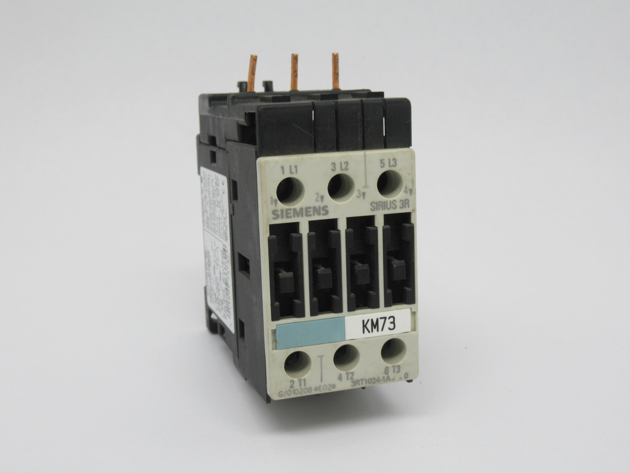 Siemens 3RT1024-1AG20 Power Contactor 110VAC 50/60Hz 3-Pole 12A 400V USED