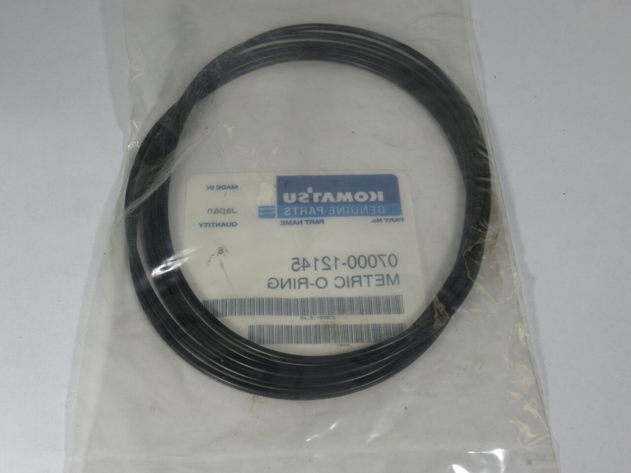 Komatsu 07000-12145 Metric O-Ring 144.4mm D 3.1mm W 5-Pack NEW