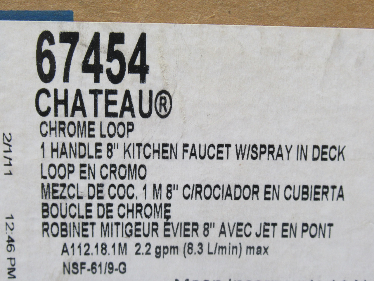 Moen 67454 Chateau Chrome Loop 1 Handle 8" Kitchen Faucet w/ Spray In Deck NEW