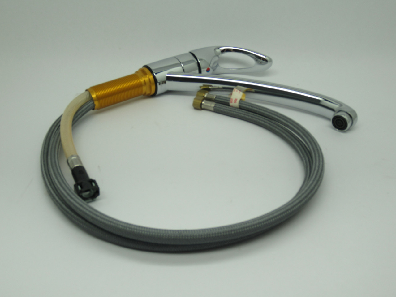 Moen 67454 Chateau Chrome Loop 1 Handle 8" Kitchen Faucet w/ Spray In Deck NEW