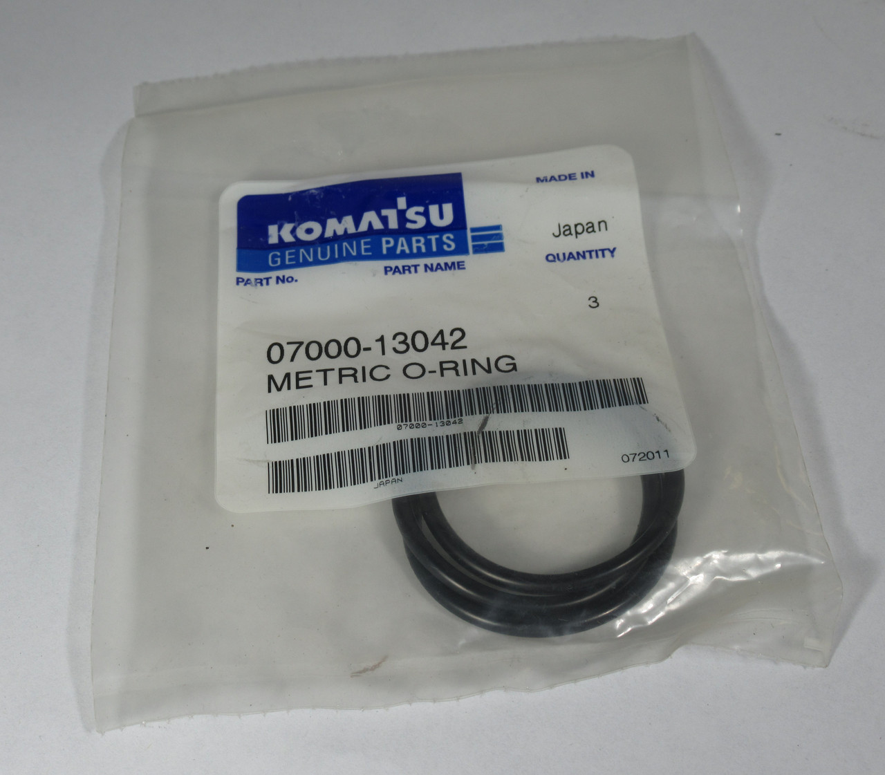 Komatsu 07000-13042 Metric O-Ring 41.7mm D 3.5mm W 3-Pack NEW