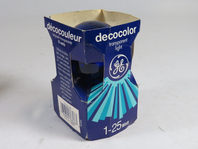 General Electric DecoColor CG191TB1 Transparent Blue Light Bulb 25W ! NEW !