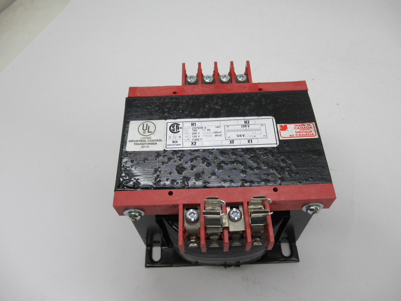 REX MANUFACTURING CS750B-A Transformer 750VA Pri. 208V Sec. 120V 60Hz NEW