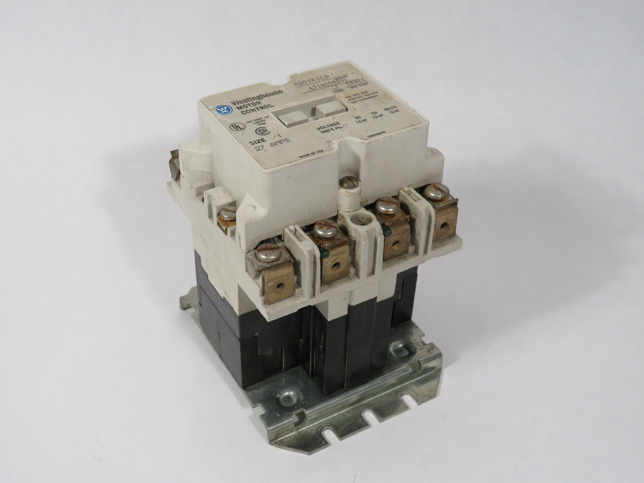 Westinghouse A201K1CA Contactor 110V@50Hz 120V@60Hz MISSING SCREWS USED