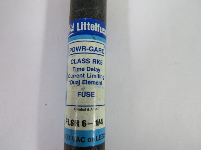 Littlefuse FLSR6-1/4 Time Delay Fuse 6-1/4A 600V USED