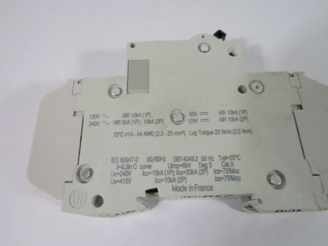 Schneider Electric 60100 Mini Circuit Breaker 120V 1-Pole 0.5A USED