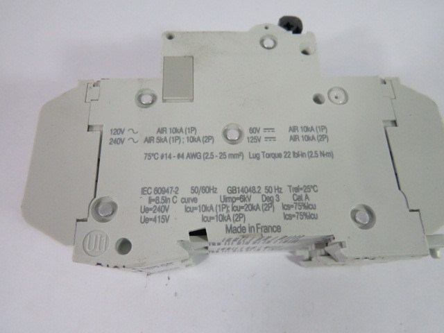 Schneider Electric 60143 Mini Circuit Breaker 240V 2-Pole 8A USED
