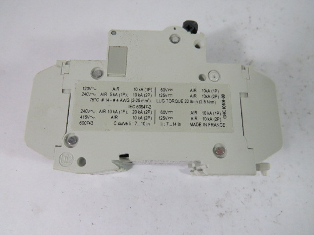 Merlin Gerin 60144 Mini Circuit Breaker 240V 2-Pole 10A USED