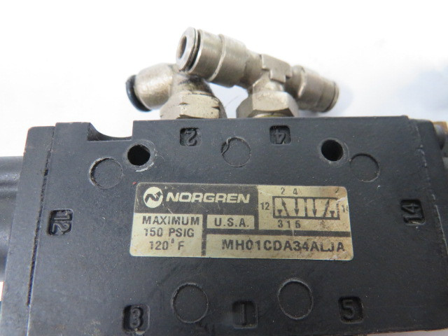 Norgren MH01CDA34ALJA Air Control Valve 150PSIG 24VAC 50/60Hz. USED