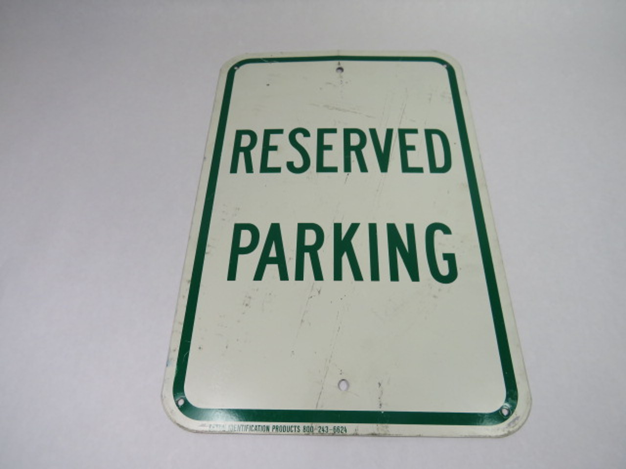 Seton Reserved Parking Metal Sign 12X18" USED