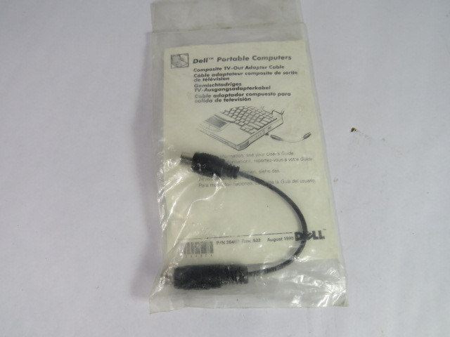 Dell 3848P Rev. A02 Composite TV-Out Adapter Cable NWB
