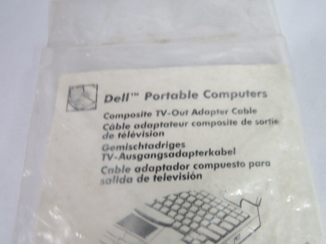Dell 3848P Rev. A02 Composite TV-Out Adapter Cable NWB