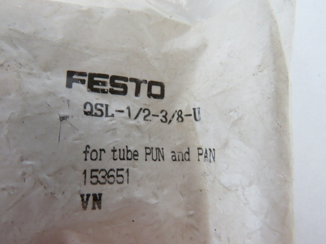 Festo QSL-1/2-3/8-U Elbow Push-In NPT Thread 1/2" ! NWB !