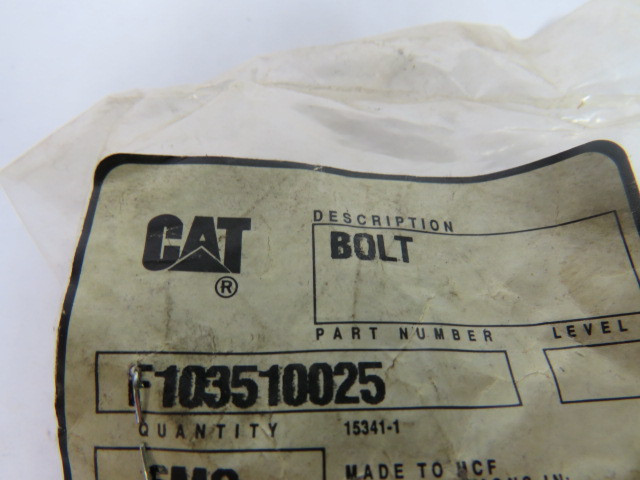 Caterpillar F103510025 4-Pack of Bolts for Tow Motor ! NWB !