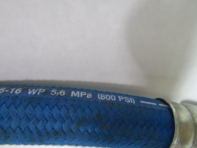 Parker 206-16 22" Long Transportation Hydraulic Hose 5.6mPa 800PSI 7/8" USED