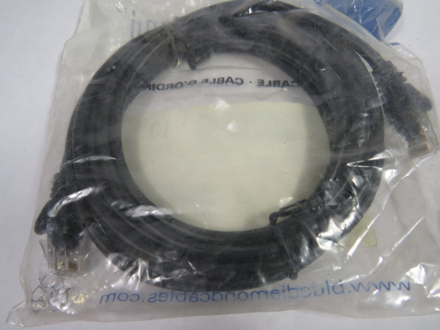 Blue Diamond CAT5E 5720 Black Patch 10' 3.05m ! NWB !